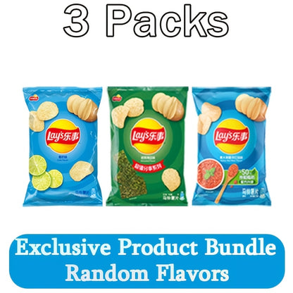 Lay's Potato Chips Variety Pack 3 or 6 Packs (65g/70g Each) – Assorted Flavors Snack Pack for Office, Parties, Casual Gatherings & On-the-Go Snacking