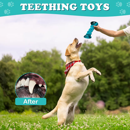 Durable Nylon Dog Chew Toy Anxiety Relief Boredom Buster Indestructible Pet Toy for Small Medium Large Dogs Aggressive Chewers Standard and Large Size Keeps Dogs Busy Stress Relief