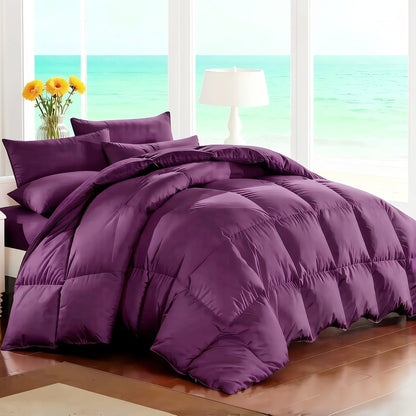 7 Piece Comforter Set Queen King Size – Soft Microfiber Pinch Pleated Bed in a Bag with Comforter, Fitted Sheet, Flat Sheet & 4 Pillowcases, All-Season Bedding Set for Home & Dorm