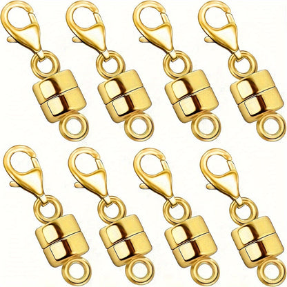 Magnetic Necklace Clasps and Closures with Lobster Clasp – Easy-Connect Magnet Jewelry Clasp Converters for Bracelets, Necklaces & Chains, Arthritis-Friendly Jewelry Fasteners