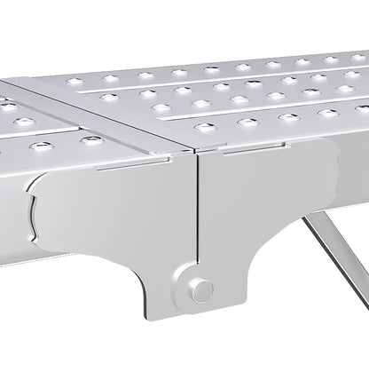 Scaffolding Work Platform 800Lb Heavy Duty Adjustable Height 31.5–49" – Folding Portable Step Ladder with Anti-Slip Feet & Safety Lock for Painting, Drywall, RV Cleaning, Car Washing & Home Decorating