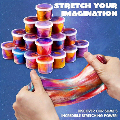 36-Pack Galaxy Slime Party Favors for Kids Bulk Non-Toxic Stretchy Non-Sticky Slime Cups Classroom Rewards Birthday Easter Christmas Halloween Gifts for Girls Boys