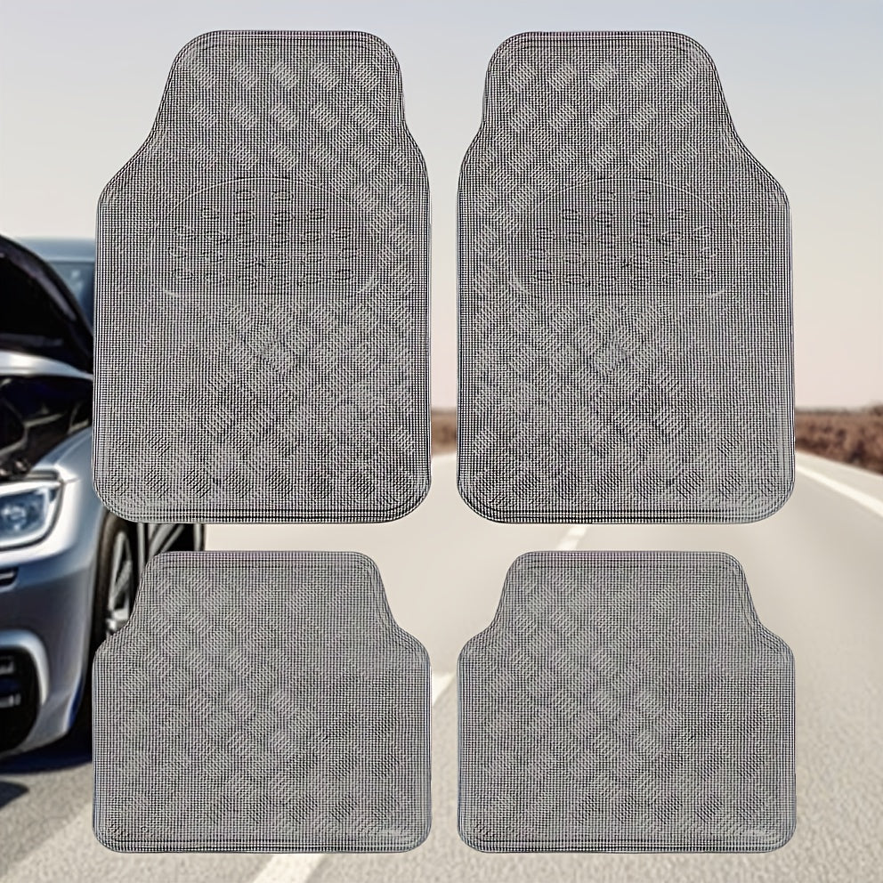 4-Piece Car Floor Mats Set Waterproof All-Weather Heavy Duty - Non-Slip Dustproof Easy Clean Universal Fit for SUV Truck Sedan, Full Coverage Interior Protection Mats in Multiple Colors