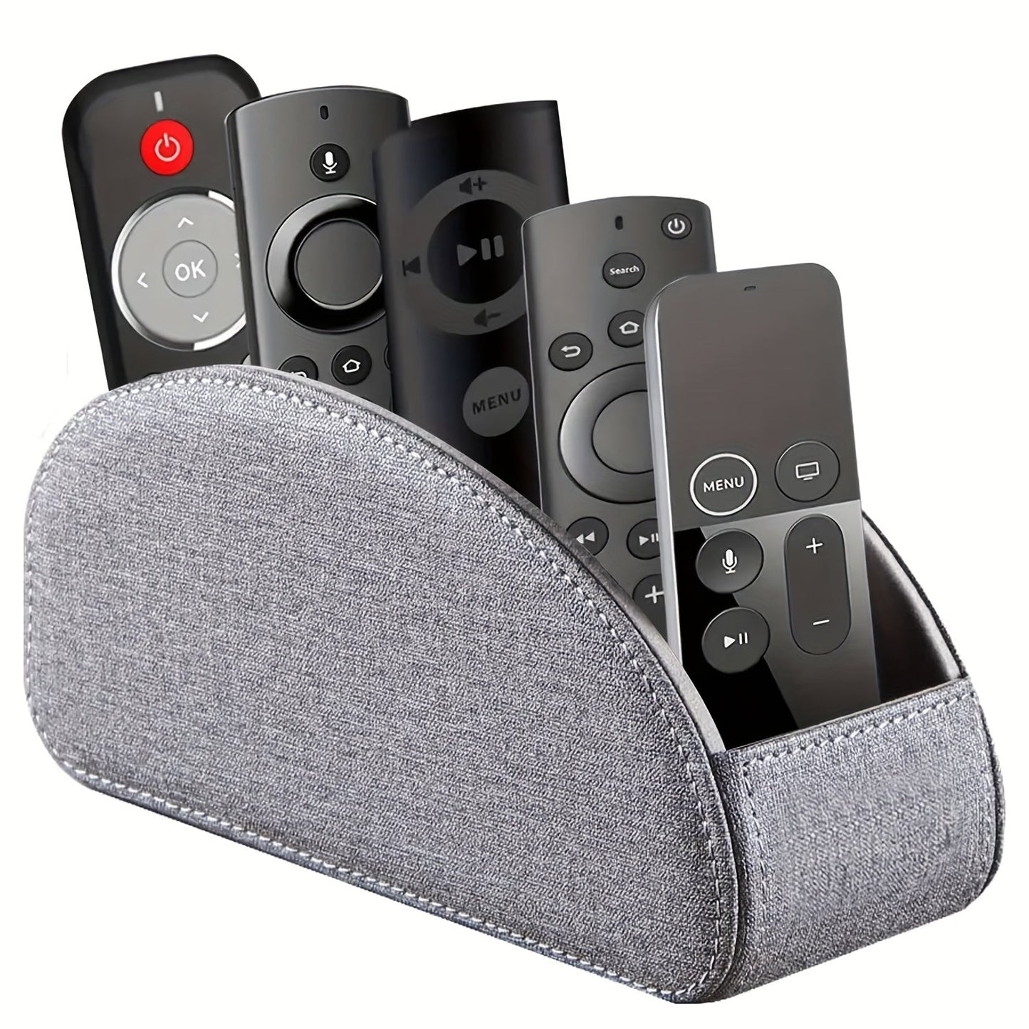 Remote Control Holder with 5 Compartments Desktop Organizer Caddy – Bedside Storage Box for TV Remotes Pens Eyeglasses Office Stationery Home Appliance Controllers