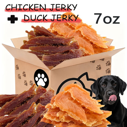 High-Protein Duck Jerky Dog Treats Bundle – Grain & Rawhide Free Daily Chews for Small, Medium & Large Breeds, Premium Quality Natural Dog Snacks