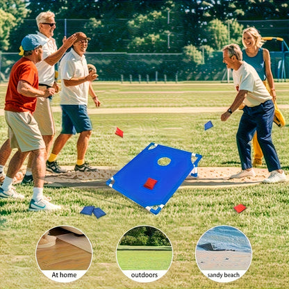 Cornhole Game Set 2 Boards 6 Bean Bags & Carry Bag – Indoor Outdoor Yard Toss Game for Kids & Adults, Backyard Tailgate Beach Camping Party Fun, Birthday Christmas Halloween Gift & Party Supplies