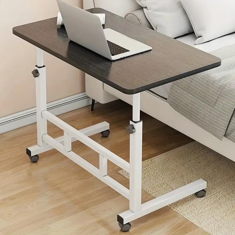 Mobile Lift Table Adjustable Height Rolling Laptop Desk Bedside Sofa Side Table for Bedroom Home Office
