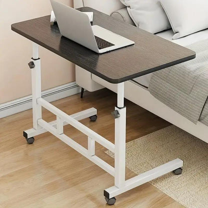 Mobile Lift Table Adjustable Height Rolling Laptop Desk Bedside Sofa Side Table for Bedroom Home Office
