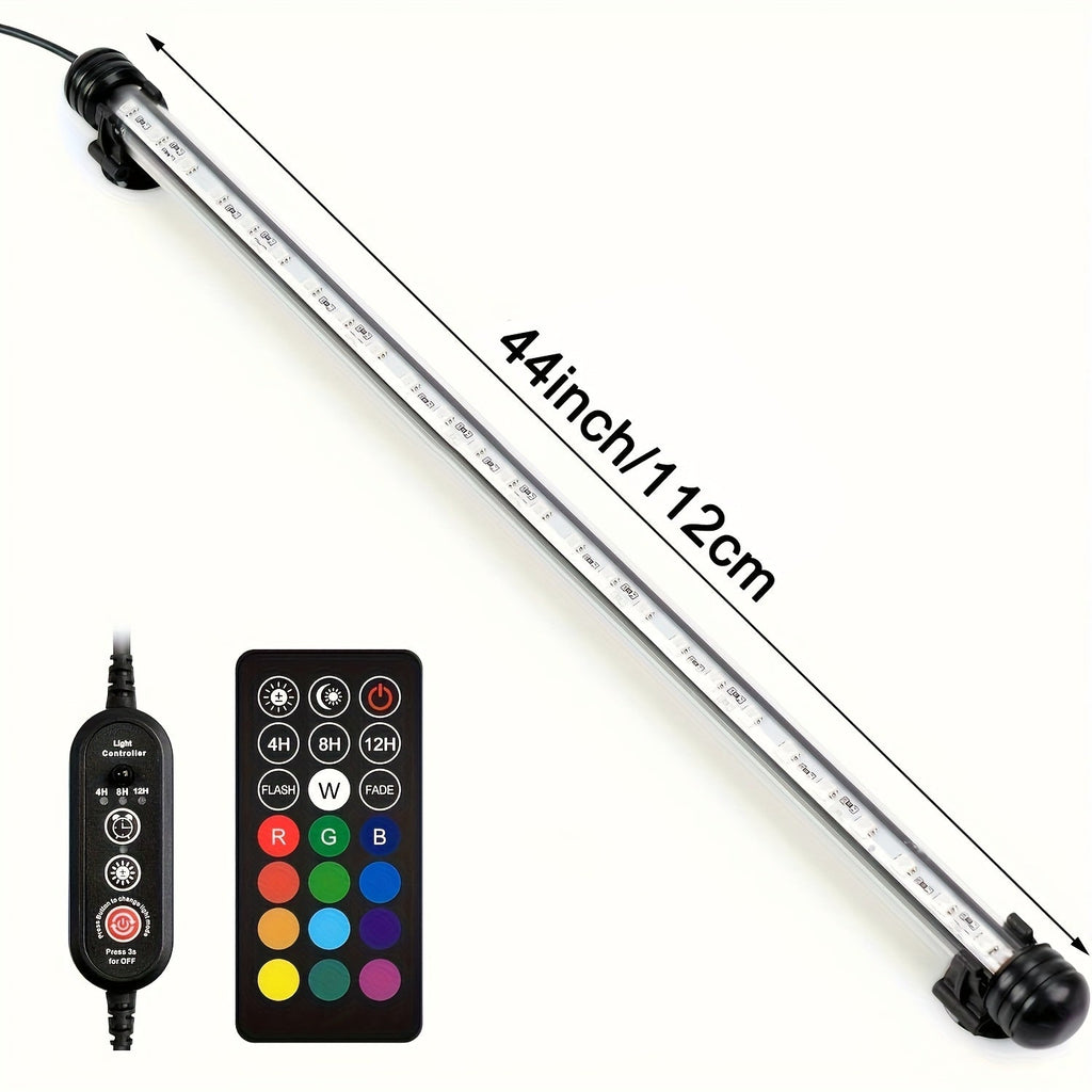 Submersible LED Aquarium Light Multicolor Underwater Fish Tank Light 7.5" to 35" - Multiple Sizes 9 to 66 LEDs for Freshwater Saltwater Aquarium Decoration