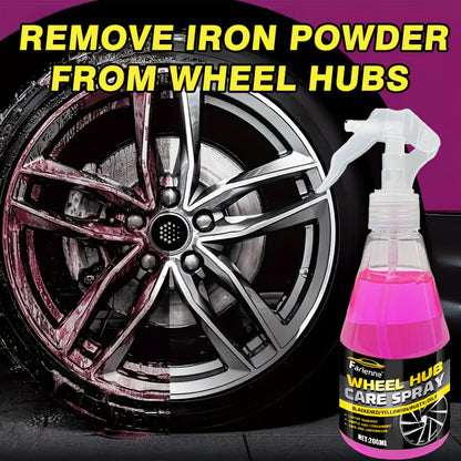 Wheel Cleaner & Iron Remover Spray 6.76oz Brake Dust Remover Restores Shine Prevents Corrosion Safe for Alloy Chrome Painted Steel Wheels Easy Trigger Spray Car Wheel Detailing Cleaner