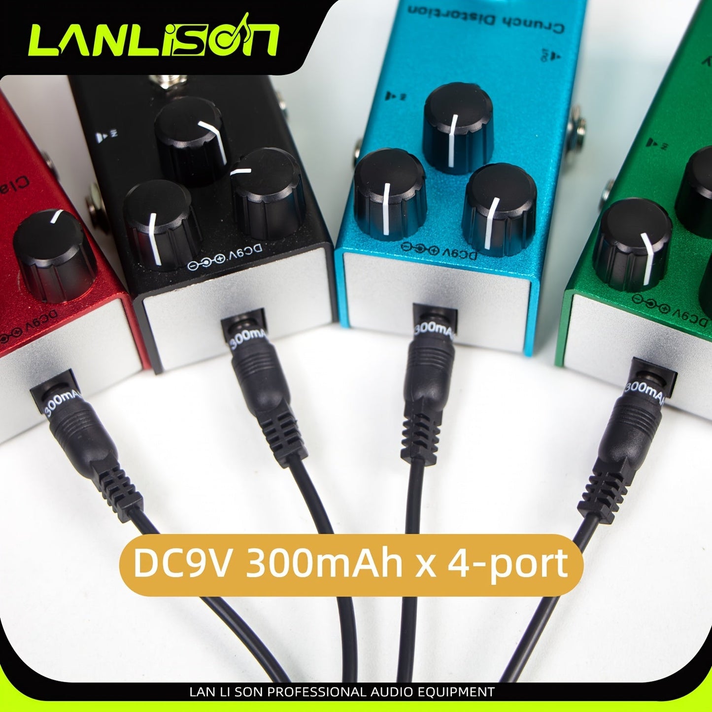 8-Port Isolated Guitar Pedal Power Supply with USB Charging – Noise-Free DC 9V 12V 18V Outputs for Effects Pedals & Accessories, Compatible with Most Guitar Pedalboards