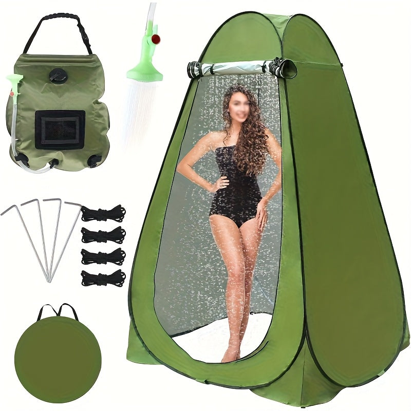 Portable Camping Toilet & Privacy Tent – Pop Up Potty Tent for Adults with 12 Toilet Bags, Ground Stakes, Windproof Ropes & Moisture Mat, Foldable Outdoor Toilet for Camping Travel Hiking