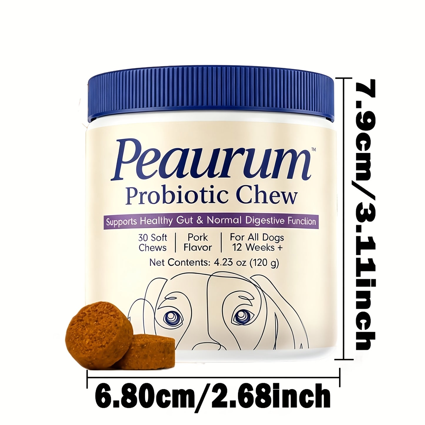 Probiotics for Dogs 60 Softgels Natural Plant-Based Formula Supports Gut Health Digestion Seasonal Allergy Relief - 120g 1 Pack or 2 Pack