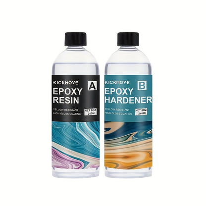 Clear Epoxy Resin Kit 2 Part High Gloss Casting Coating Countertop Table Top Resin Art DIY Jewelry Handcraft with Pumps 16oz to 2 Gallon