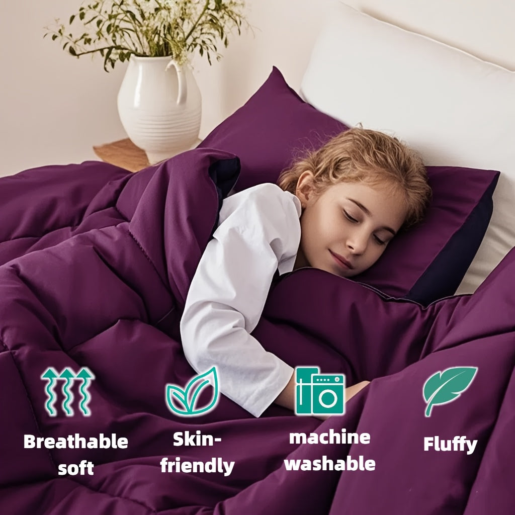 7 Piece Comforter Set Queen King Size – Soft Microfiber Pinch Pleated Bed in a Bag with Comforter, Fitted Sheet, Flat Sheet & 4 Pillowcases, All-Season Bedding Set for Home & Dorm