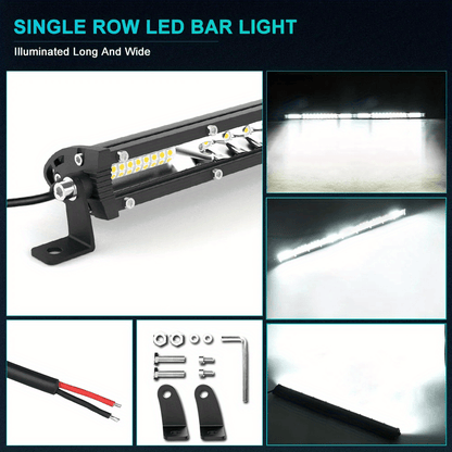 LED Work Light Bar Kit for Off-Road Truck Jeep SUV UTV ATV Tractor – 22" & 10" Light Bar + 4" LED Pods, 2000-3000 Lumens, 12-24V, No Battery Required, Multiple Configurations