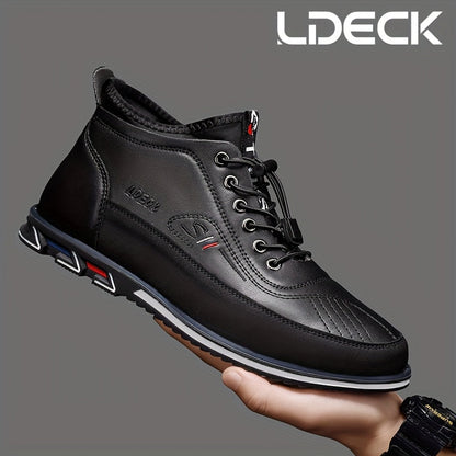 Men's High Top Business Casual Dress Shoes – Lace-Up Formal Oxford Sneakers for Office & Suit, 13 Colors, US Sizes 6.5–13.5