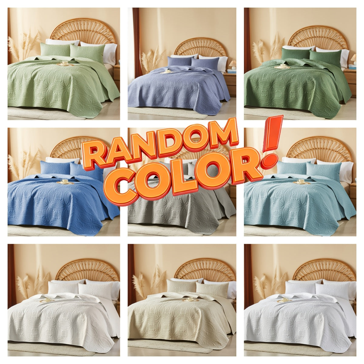 Cooling Summer Quilt Set 2-3 Piece Lightweight Breathable Microfiber Bedspread – Modern Coin Pattern Coverlet Twin Queen King, All Season, Multiple Colors, Holiday Gift for Family