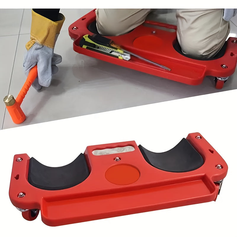 Rolling Knee Pad Platform with Wheels & Built-In Tool Tray ABS Cushioned Kneeling Pad for Flooring, Carpentry, Car Repairs & Machine Work – Heavy Duty, Comfortable, Multi-Function Work Stool