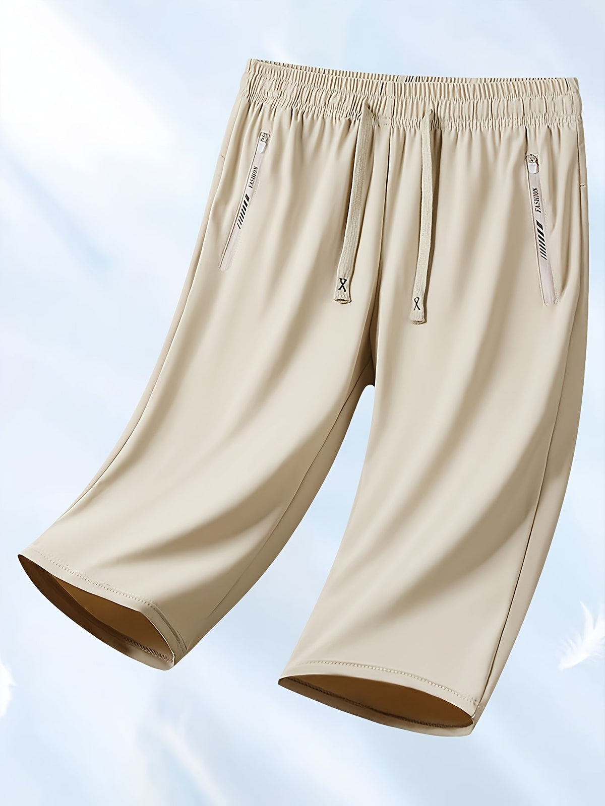Women's Cooling Capri Pants Solid Color Mid Elasticity Smooth Fabric - Casual Lightweight Summer Cropped Pants for Daily Outings Leisure Travel Beach Vacation
