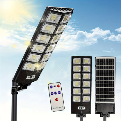 Solar Street Lights Outdoor 504 LED IP44 Waterproof Dusk to Dawn Auto On/Off Solar Floodlight for Yard Driveway Parking Lot Garden Deck – Bright Solar Powered Security Area Light