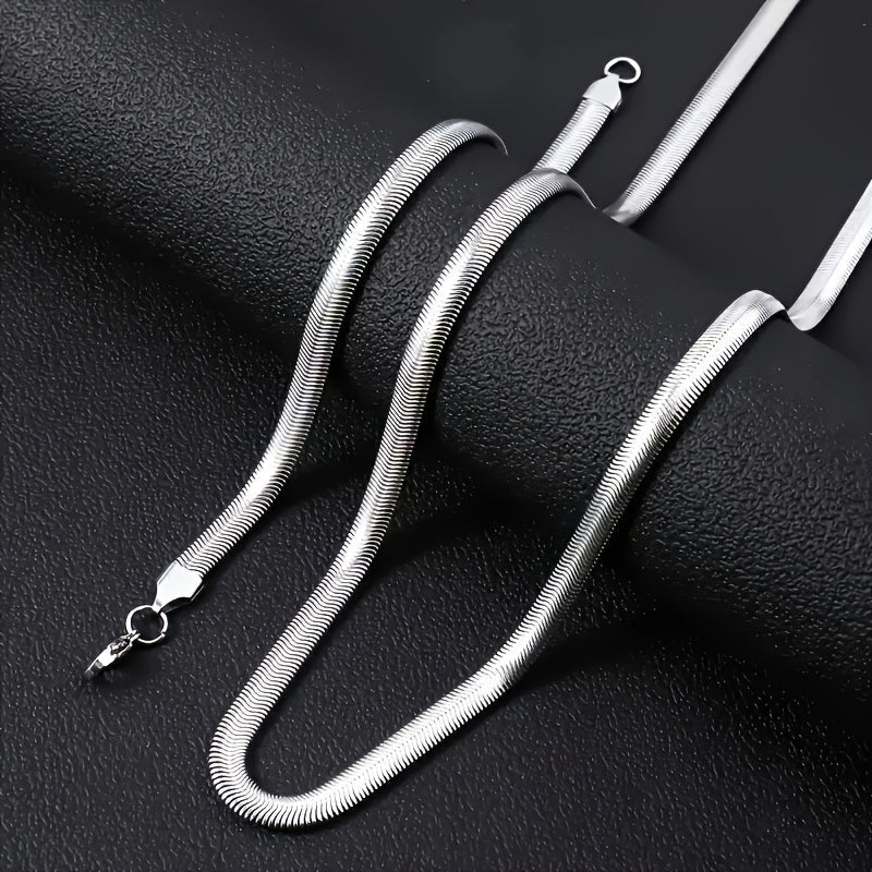 8pcs Men's Stainless Steel Necklace Set – Cuban Chain & Twisted Chain Hip Hop Street Style, Durable Fashion Chains for Men, Perfect Gift for Boyfriend, Son, Father's Day & Birthday