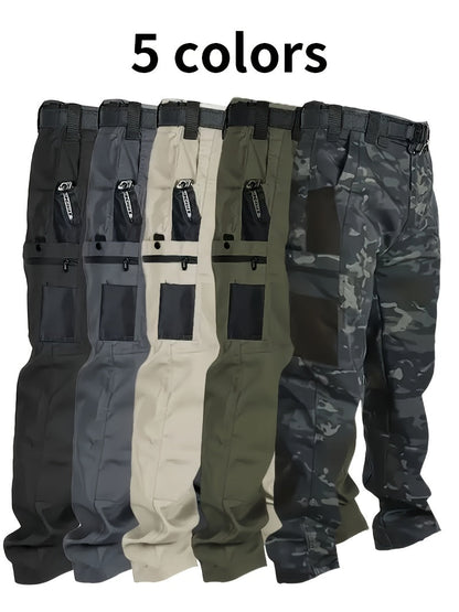 Men's Tactical Cargo Pants 2-Pack Ripstop Multi-Pocket Outdoor Work Pants for Camping Hiking Hunting Fishing Straight Leg Belt Loops S-XXXL