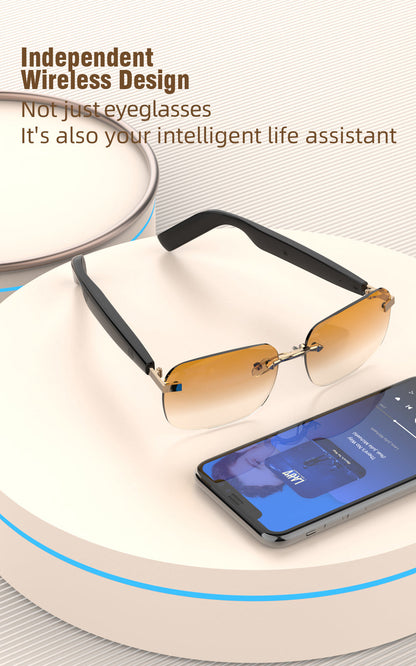 Bluetooth Smart Glasses with Touch Controls & Open Ear Audio – Integrated Microphone, Hands-Free Calls & Music, Polarized Lens, Ideal for Outdoor Sports, Driving & Everyday Wear