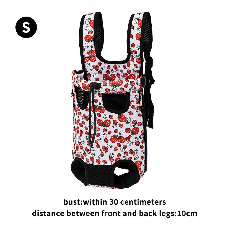 Hands-Free Pet Backpack Carrier for Cats & Small Dogs – Breathable Mesh Harness with Adjustable Shoulder Straps, Outdoor Travel Bag for Hiking, Cycling & Park Walks, Perfect Halloween & Christmas Gift