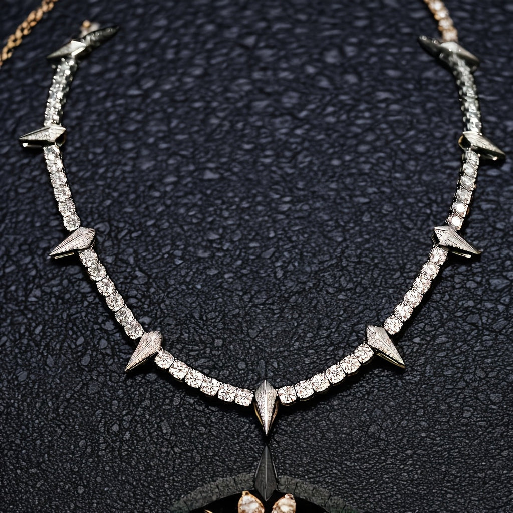 Wolf Tooth Pendant Necklace for Men Gothic Tribal Spike Chain Necklace Bold Statement Jewelry Sizes 18 20 22 Inch Gift for Him Christmas Valentine Birthday