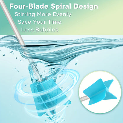 Resin Stirring Paddles 6 Pcs Reusable Epoxy Mixer Drill Attachment Multi-Size DIY Resin Casting Supplies