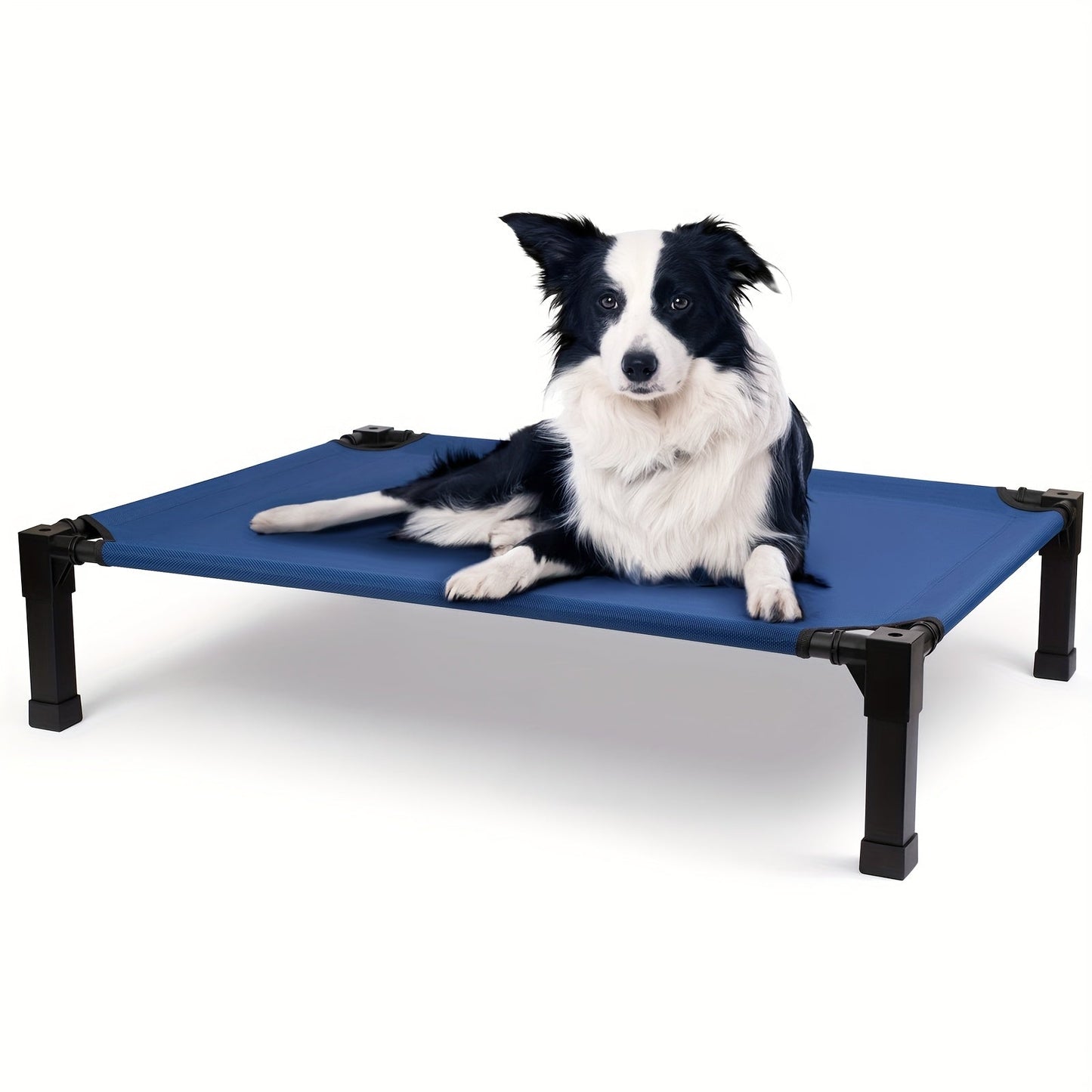 Cooling Elevated Dog Bed Raised Cot with Breathable Mesh and Metal Frame - Washable Portable Dog Cot with No-Slip Feet for Indoor and Outdoor Use, Multiple Sizes and Colors Available
