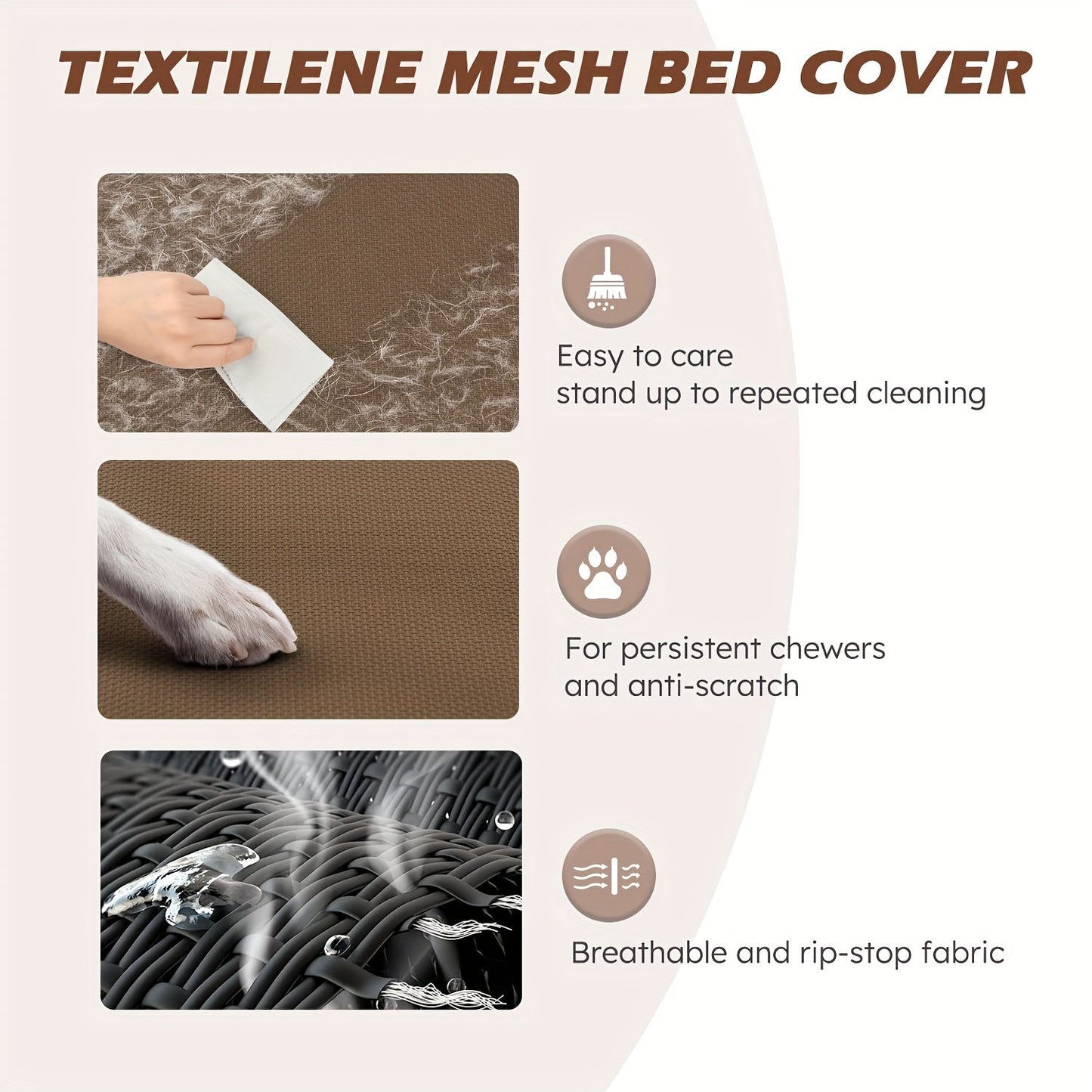 Cooling Elevated Dog Bed Raised Cot with Breathable Mesh and Metal Frame - Washable Portable Dog Cot with No-Slip Feet for Indoor and Outdoor Use, Multiple Sizes and Colors Available