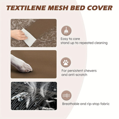 Cooling Elevated Dog Bed Raised Cot with Breathable Mesh and Metal Frame - Washable Portable Dog Cot with No-Slip Feet for Indoor and Outdoor Use, Multiple Sizes and Colors Available