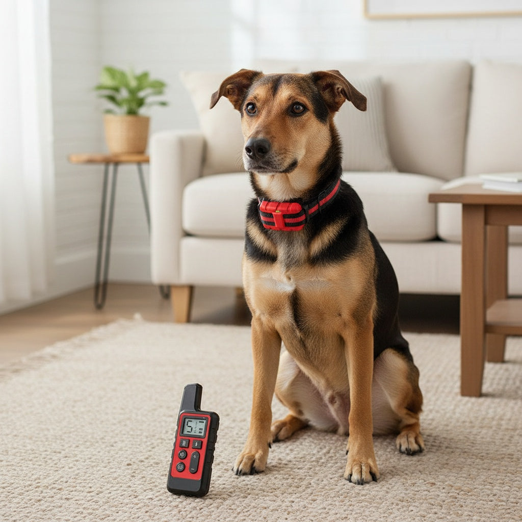 2600FT Remote Dog Training Collar with Shock, Vibration & Bark Control – Long Range E-Collar for Behavior Correction, Available in Red, Orange & Black