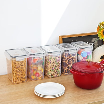 Airtight Food Storage Containers with Lids BPA Free – Flip-Top Locking Seal Plastic Pantry Organizer Jars for Rice, Cereal, Pasta, Flour & Sugar, Stackable, Sets of 6 to 84 Pieces