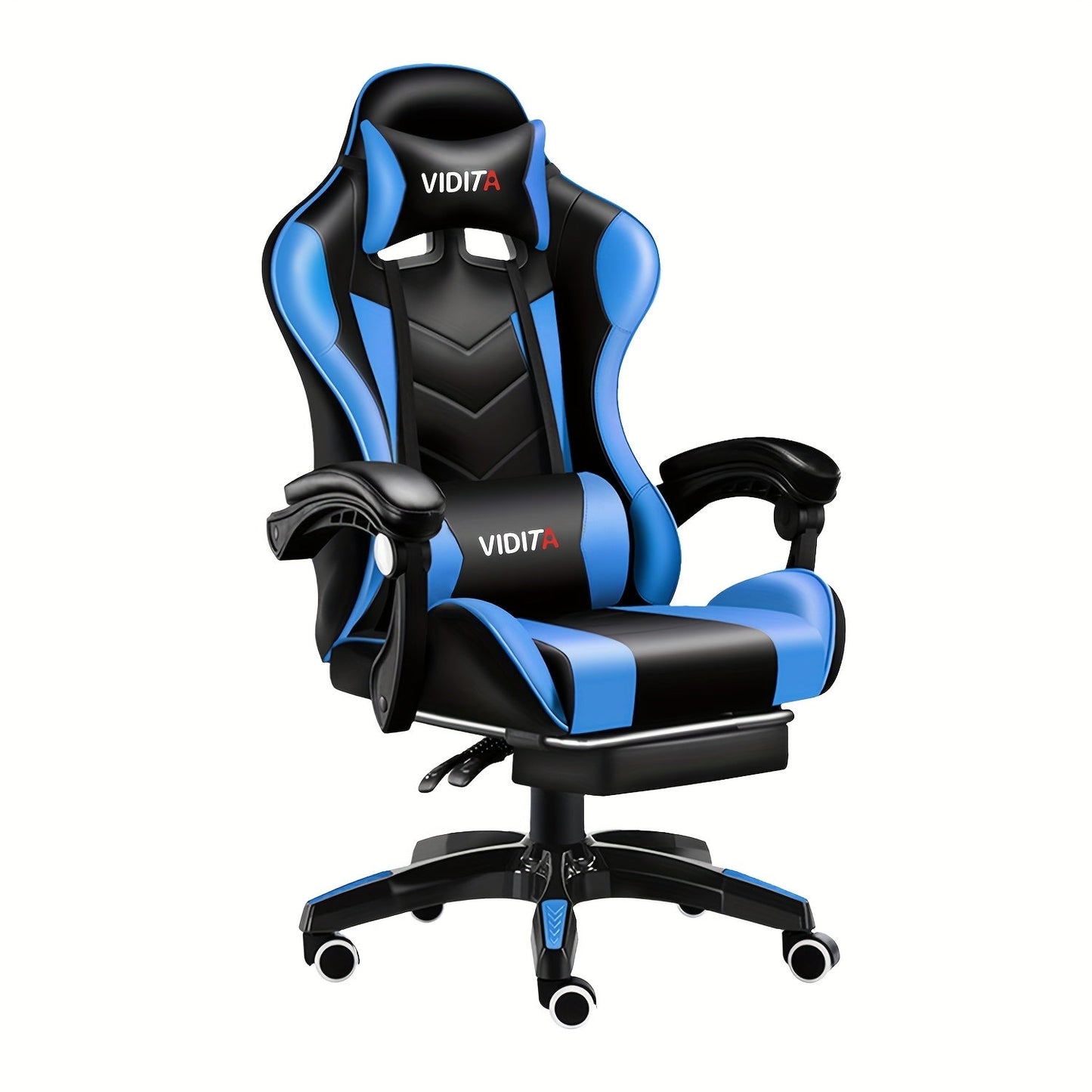 Gaming Chair High Back Ergonomic Racing Chair with Footrest & Lumbar Support – Adjustable Recline Swivel Computer Office Chair, 8 Colors