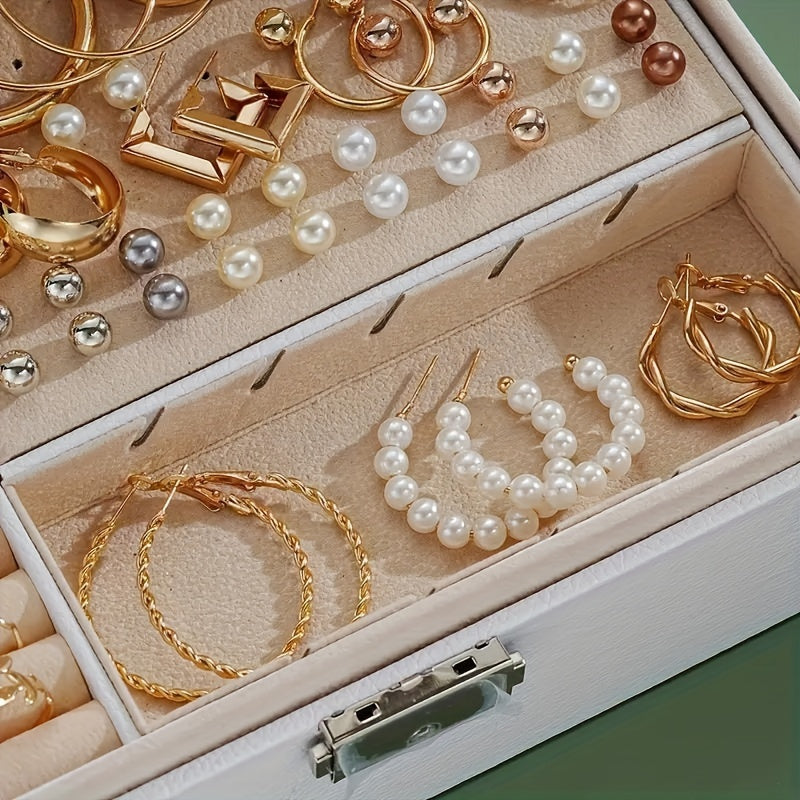 86pcs Faux Pearl Jewelry Set for Women – Necklace Bracelet Rings Earrings with Love Butterfly Star Moon Charms, Boho Fashion Accessories for Party Holiday Dating Daily Wear Gift