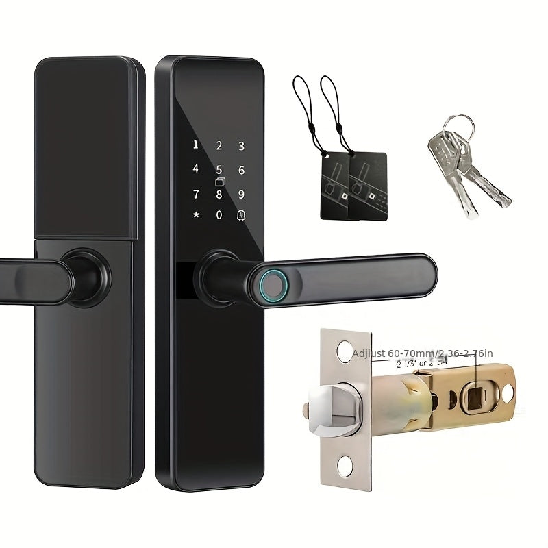 Smart Door Lock Fingerprint Keyless Entry – WiFi App Control, Numeric Keypad, Biometric Fingerprint, Wide-Angle Camera Option, 4-in-1 & 7-in-1 Models for Home, Rental, Office & Hotel