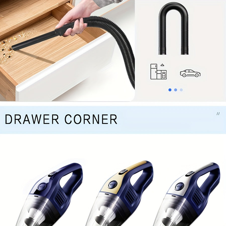 Cordless Handheld Vacuum Cleaner 5000Pa Strong Suction USB Rechargeable Portable Wireless Vacuum for Car Interior, Home, Office & Pet Hair – 40dB Low Noise, 2000mAh Battery, One-Click Dust Empty