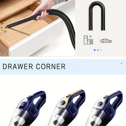 Cordless Handheld Vacuum Cleaner 5000Pa Strong Suction USB Rechargeable Portable Wireless Vacuum for Car Interior, Home, Office & Pet Hair – 40dB Low Noise, 2000mAh Battery, One-Click Dust Empty