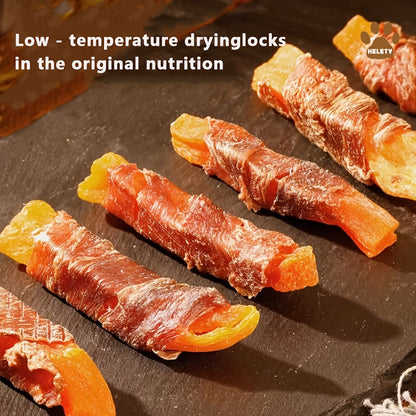 Duck Wrapped Sweet Potato Dog Treats, Natural High-Protein Chicken Chews for Small, Medium & Large Dogs, Grain-Friendly Easy-to-Digest Healthy Training Snacks