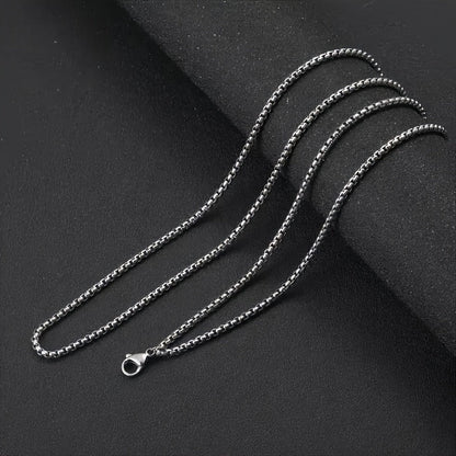 8pcs Men's Stainless Steel Necklace Set – Cuban Chain & Twisted Chain Hip Hop Street Style, Durable Fashion Chains for Men, Perfect Gift for Boyfriend, Son, Father's Day & Birthday