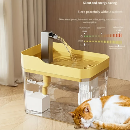 Automatic Pet Water Fountain for Cats & Dogs, 57.48oz Ultra-Quiet USB Circulating Water Dispenser with Filtration, Battery-Free Cat Drinking Feeder