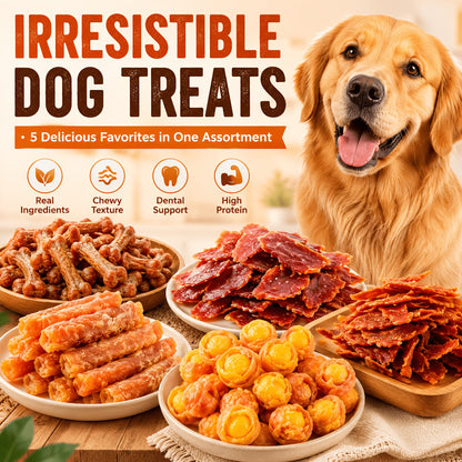 High Protein Dog Treats Combo Pack – Duck Jerky Egg Yolk Roll & Chicken Yolk Thin Slices, Healthy Chewy Training Reward Treats for Dogs, Easy to Digest, Natural Ingredients