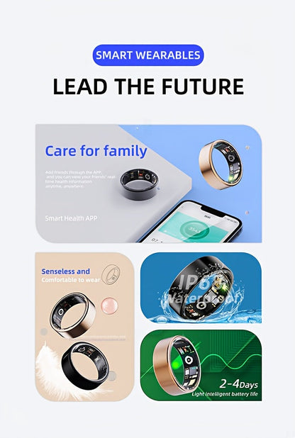 Smart Ring for Women & Men – IP68 Waterproof Fitness Tracker with Sleep Tracking, Step Counter, Exercise Monitoring & Camera Control, Lightweight Health Ring Compatible with iPhone & Android