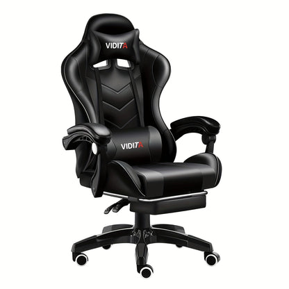 Gaming Chair High Back Ergonomic Racing Chair with Footrest & Lumbar Support – Adjustable Recline Swivel Computer Office Chair, 8 Colors