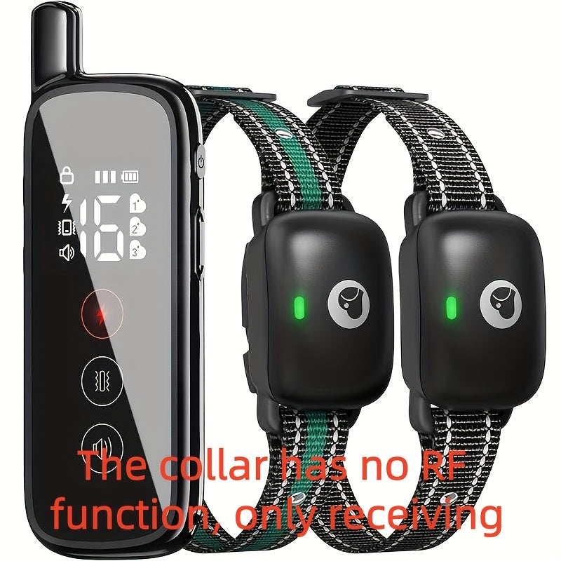 Dog Training Collar with Remote – IP68 Waterproof Rechargeable E-Collar for Small Medium Large Dogs, 3 Safe Training Modes (Beep, Vibration, Shock), 1640ft Range, Black