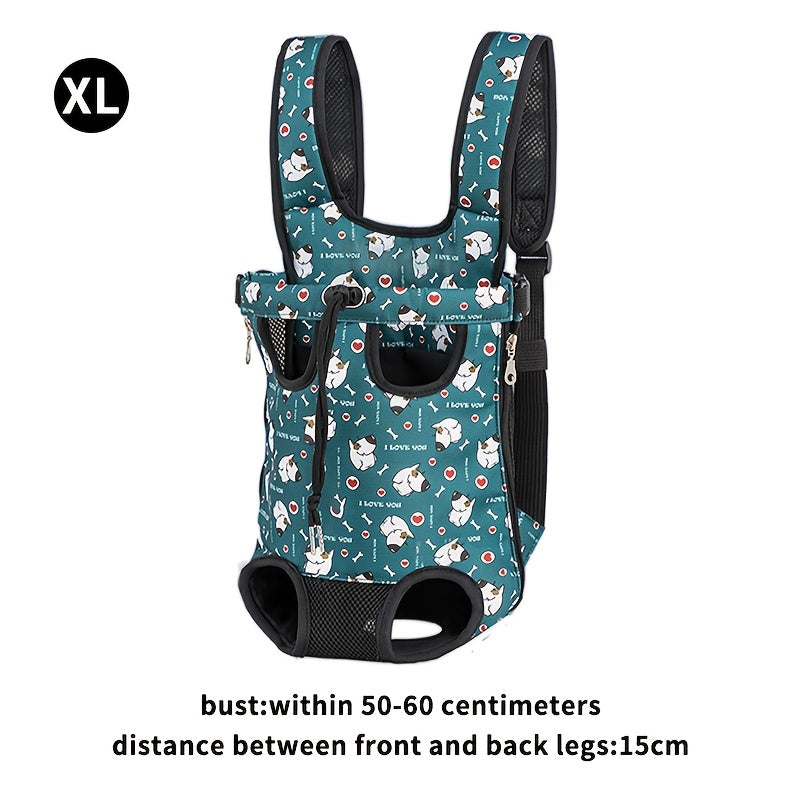Hands-Free Pet Backpack Carrier for Cats & Small Dogs – Breathable Mesh Harness with Adjustable Shoulder Straps, Outdoor Travel Bag for Hiking, Cycling & Park Walks, Perfect Halloween & Christmas Gift