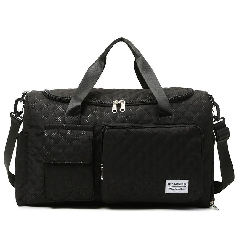 Gym Duffel Bag with Dry Wet Separation Compartment - Multifunctional Travel Bag with Double-Sided Pockets, Shoulder & Crossbody Strap, Waterproof Sports Bag for Gym, Weekend Trips, Swimming & Travel